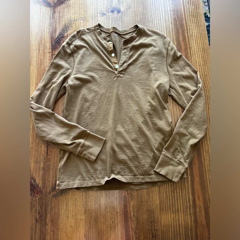 Jcrew brown Henley top